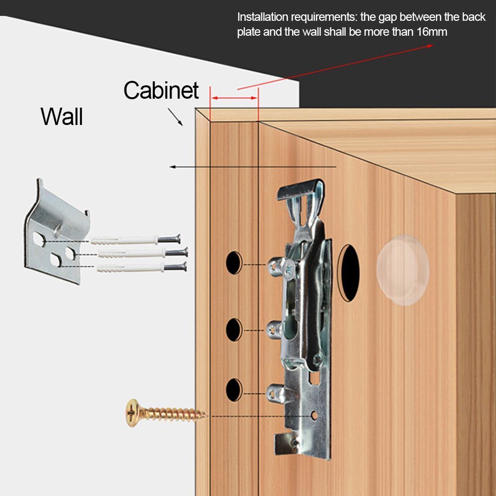 Wall cabinet fixing accessories Cabinet hanging parts Invisible Hanging code