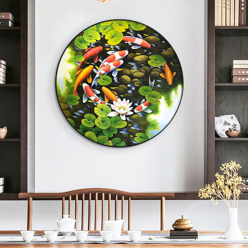 Fish 5D Full Round Drill Diamond Painting Cross Stitch DIY Rhinestone Craft