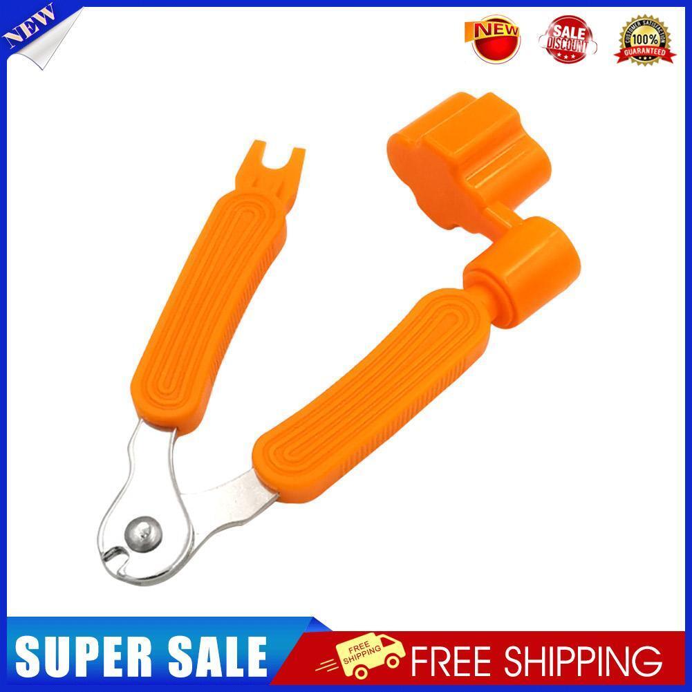 3 in 1 Electric/Wood Guitar String Winder Pin Puller String Cutter (Orange)