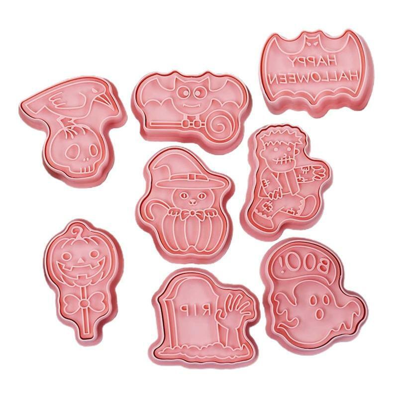 Halloween Cookie Cutters Plastic Material Cutter Halloween Series Biscuit Moulds