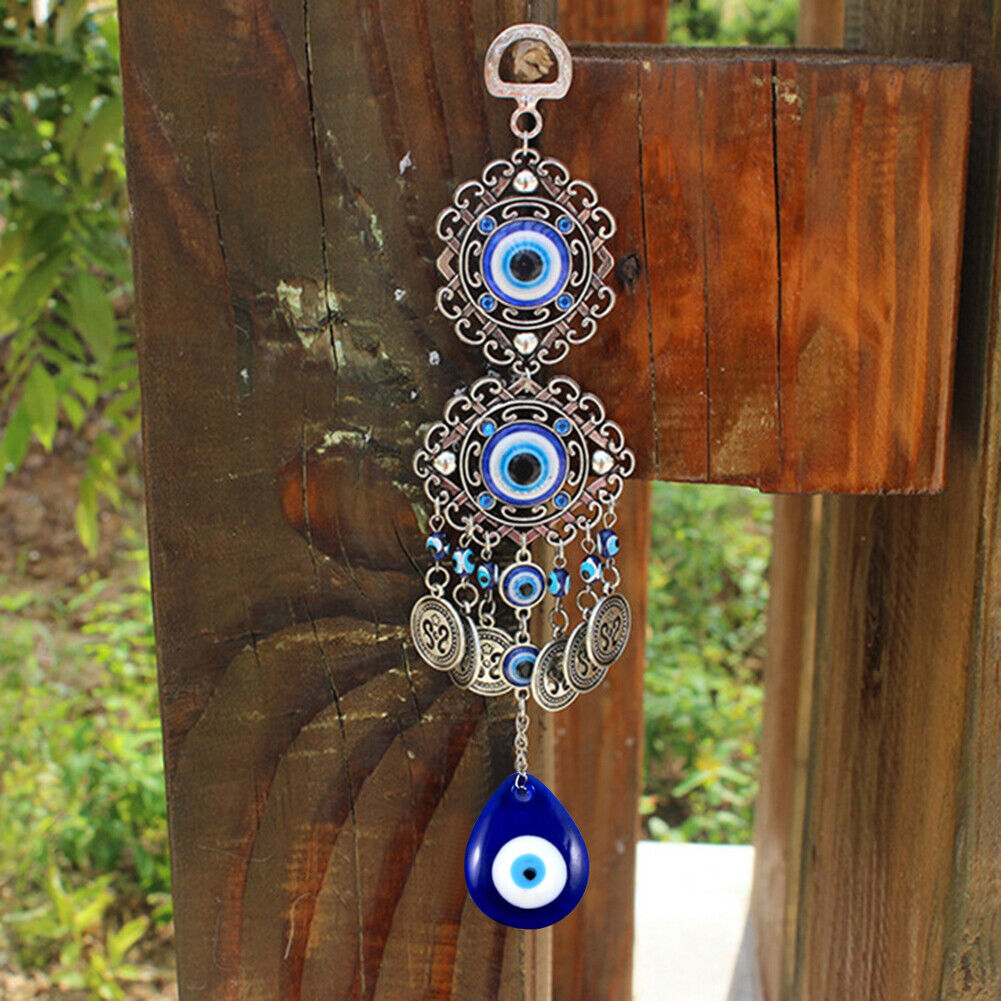 Turkish Blue Eyes Wind Chimes Wall Hanging Ornament Garden Home Decor (B)