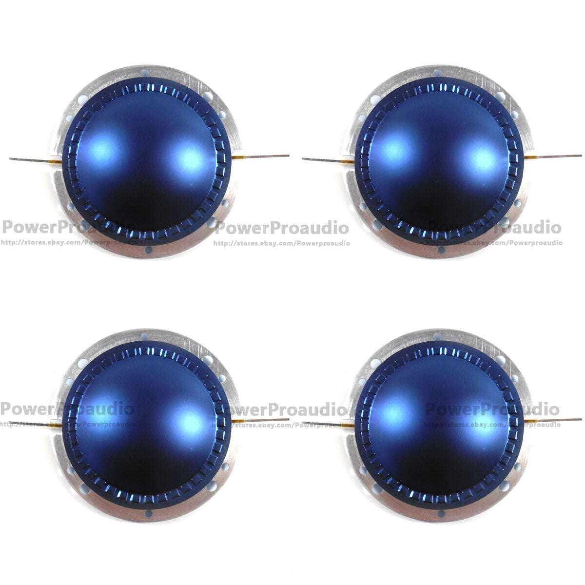 4 x Diaphragm Kit  for P Audio SD-75BF SD75BN Driver VC 76mm 8ohm Blue Titanium