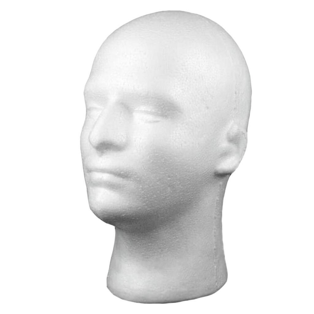10x Men Foam Manikin  Head for Wigs Glasses Headsets f/