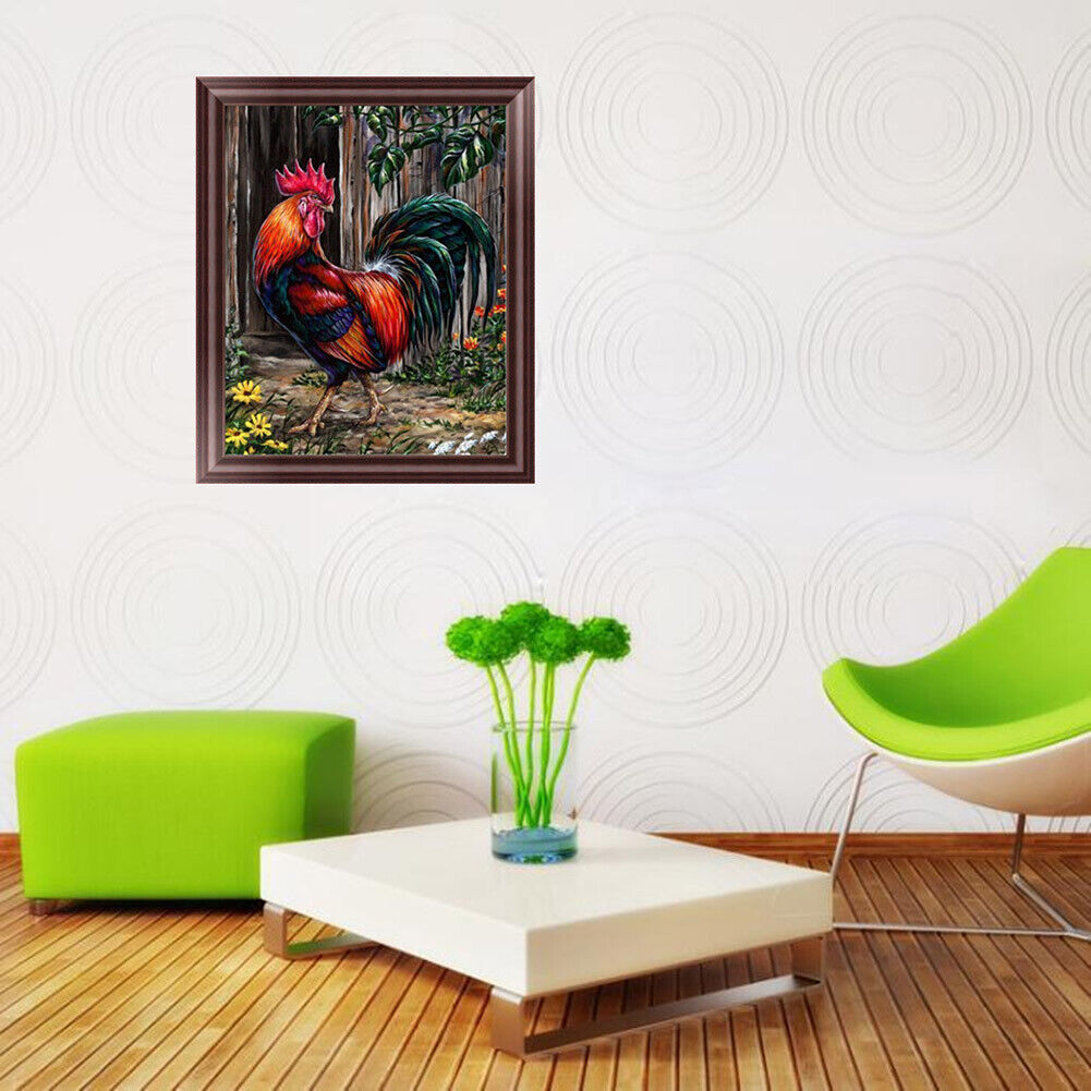 Rooster 5D Diamond Embroidery Painting Cross Stitch DIY Craft Home Decor