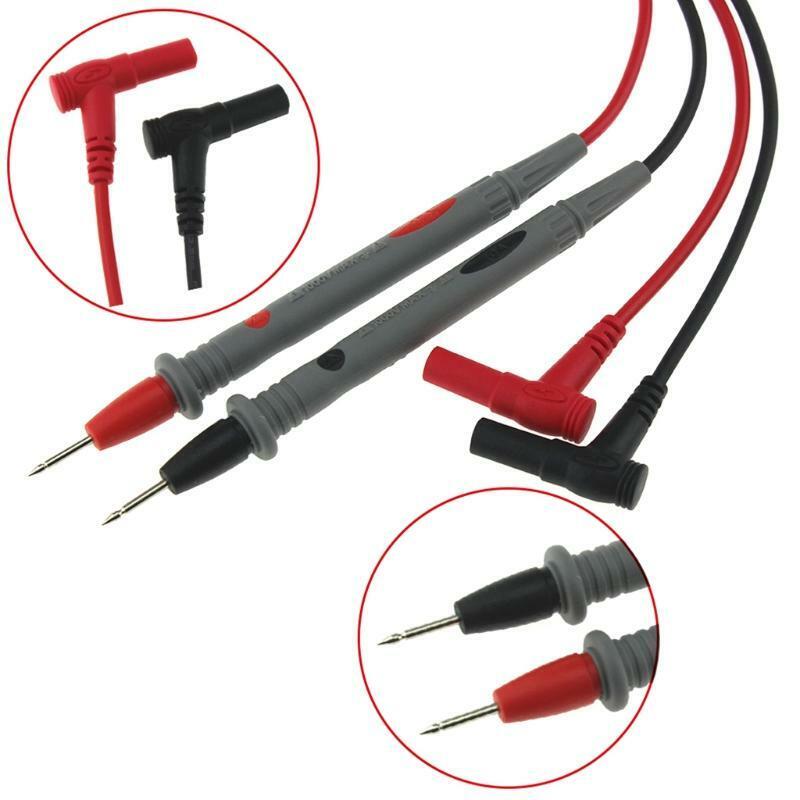 1 Pair Universal Digital Multimeter Test Lead Probe Pen Cable + Alligator Pliers