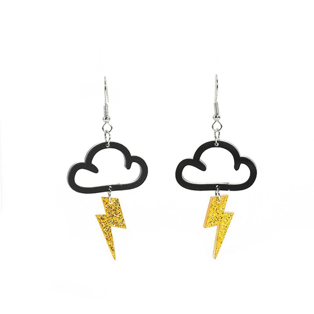 Fashion Women Girls Drop Earrings Cloud Lightning Drop Dangle Acrylic Earrings