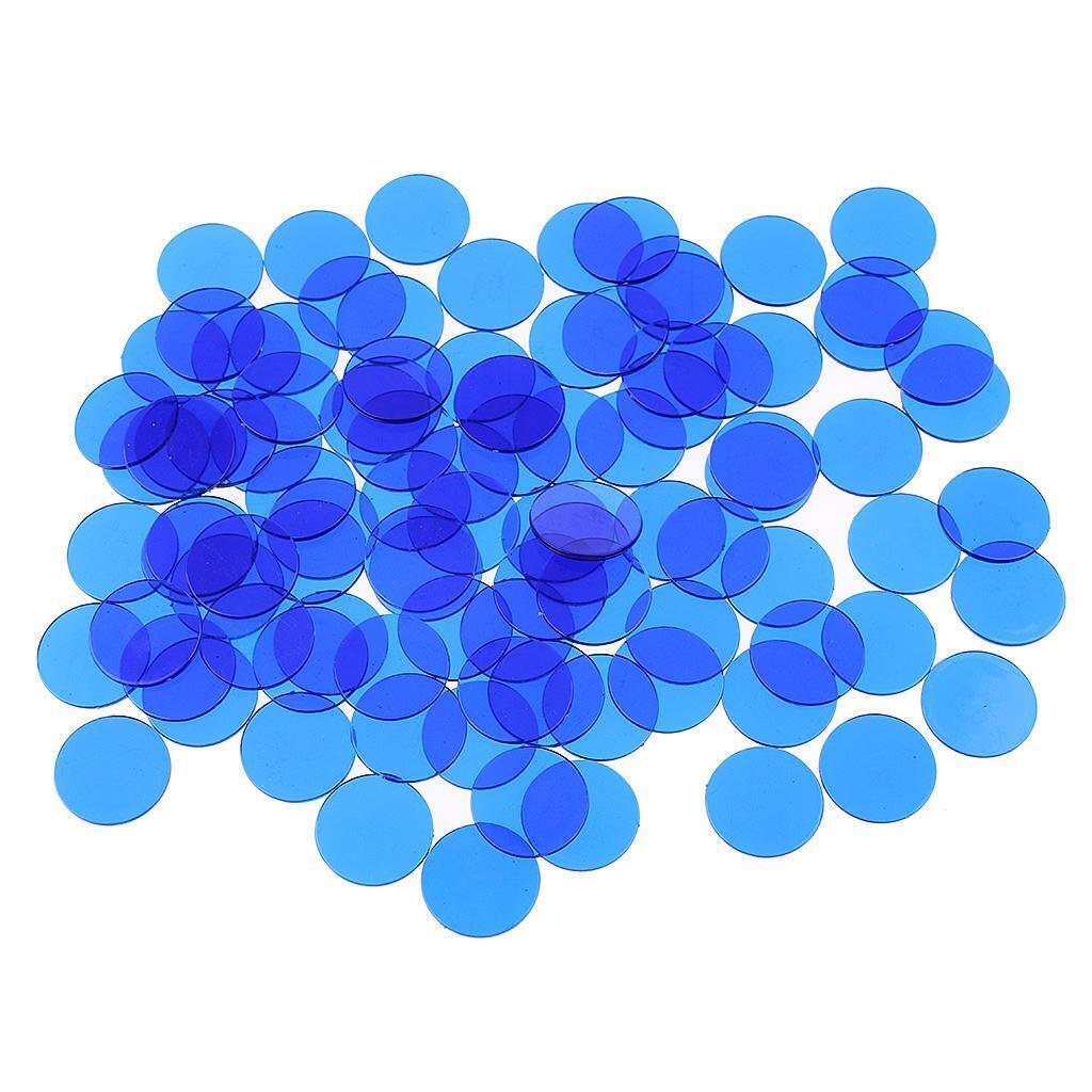 2000pcs Bingo Chips Counters Playing Card Board Game Teaching Aid Blue Red