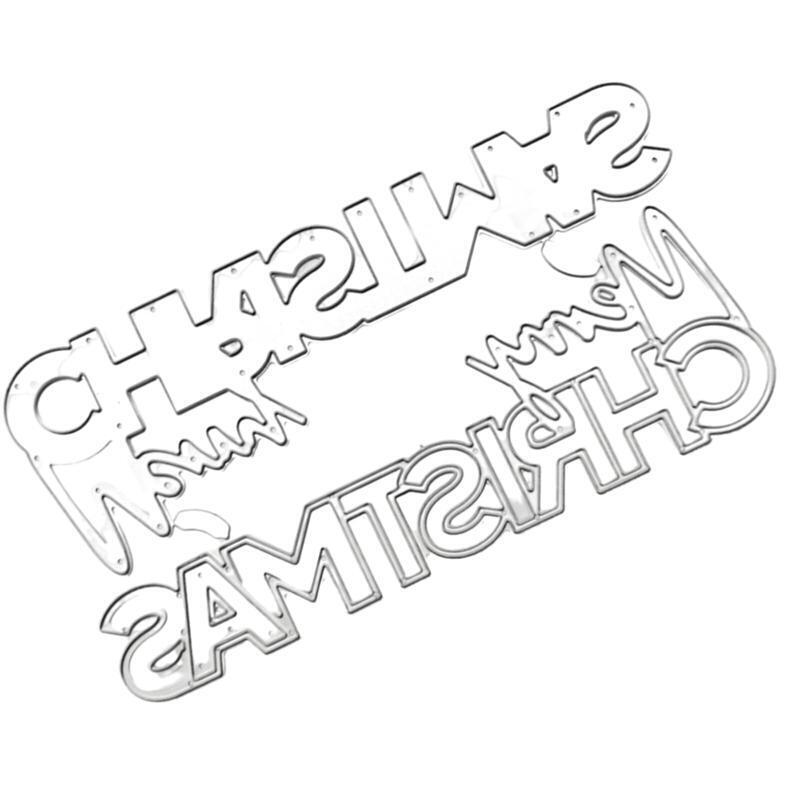 Merry Christmas Metal Cutting Dies Stencil DIY Scrapbooking Album Paper Template