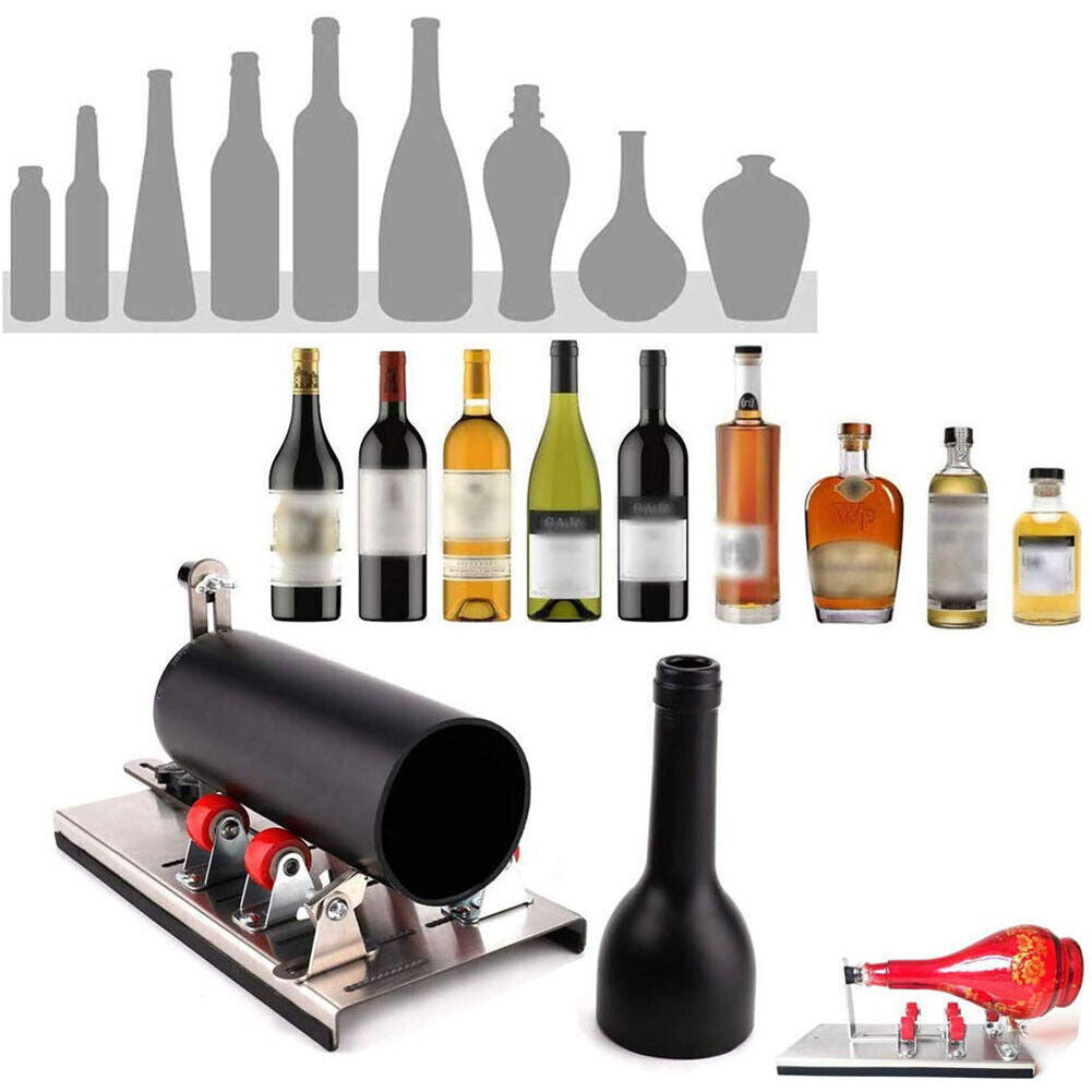 Glass Bottle Cutter Set with Gloves Beer Wine Container Cutting Metal Tool