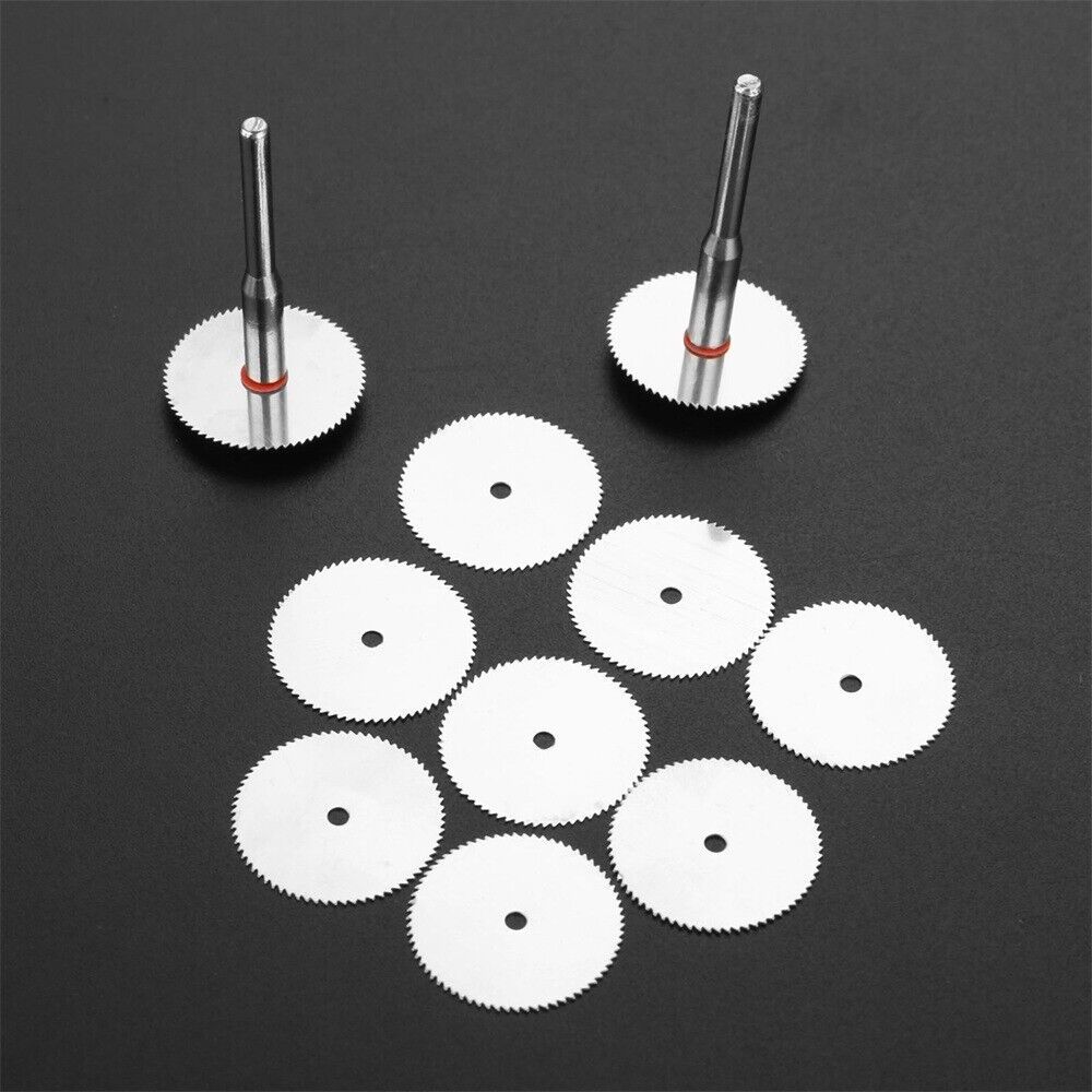 Carbon Steel Durable Circular Blades w/ Mandrel for Cutting Wood Aluminum 10Pcs