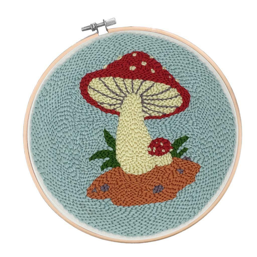 2pcs Punch Needle Embroidery Kit with Punch Embroidery Pen for
