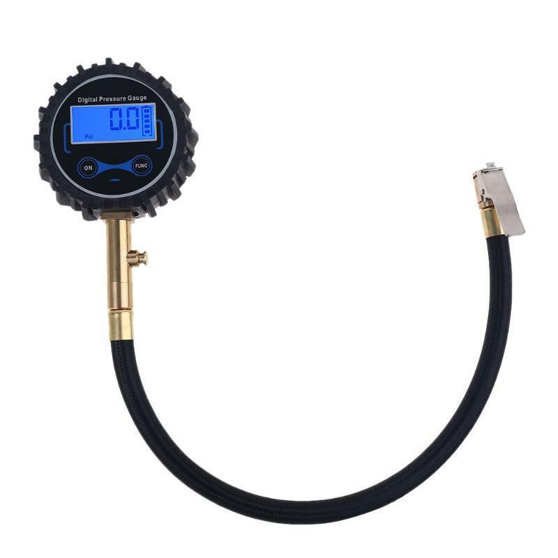 Rubber Air Hose Clip Gauge Tire Pressure Manometer High Precision Tire Gauge