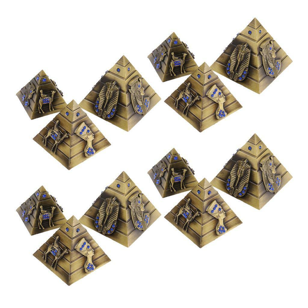 12pcs  Pyramids Statue Architectural Sculpture Collectible Ornaments