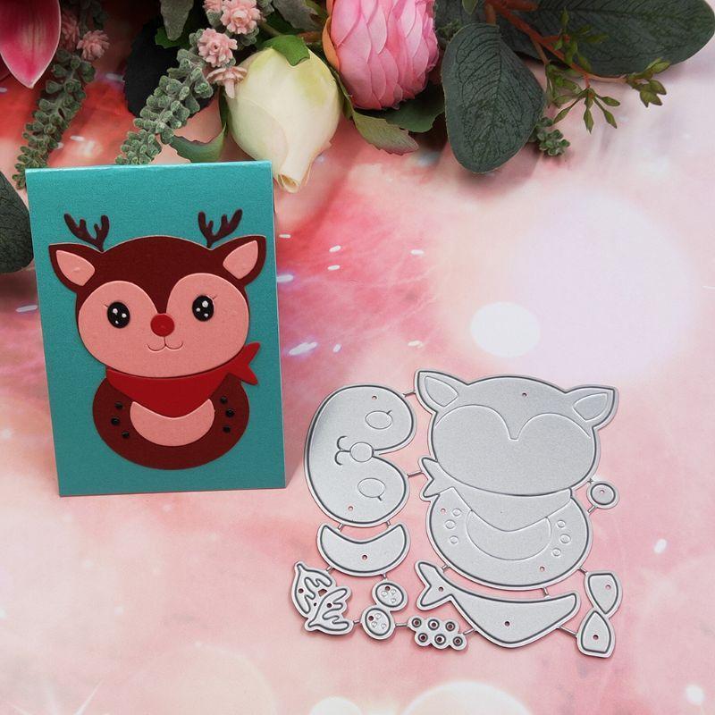 Christmas Deer Metal Cutting Dies Stencil Scrapbooking DIY Album Stamp Embossing