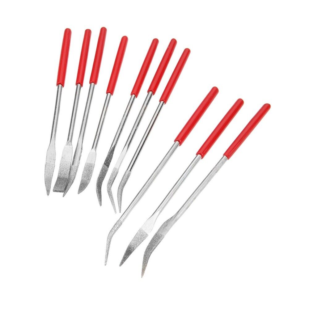 10pc Diamond Carving Jewelry Crystal Metal Craft Ceramic Riffler Needle File Set