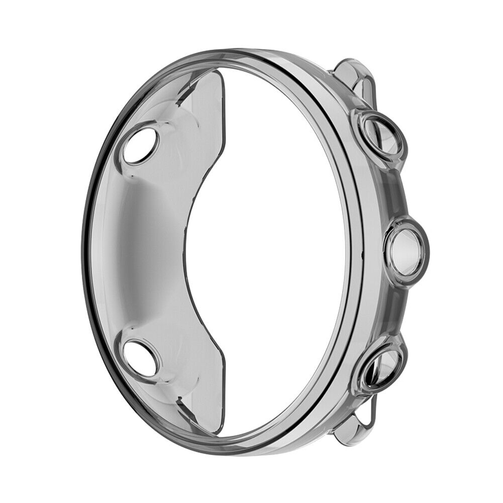 For Polar Vantage M/M2 Watch Case Half-Clad Cover Shell (Transparent Black)