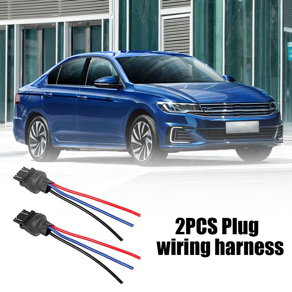 2pcs 3157 Male Adapter Wiring Harness Pigtails for Car DRL Brake Tail Light