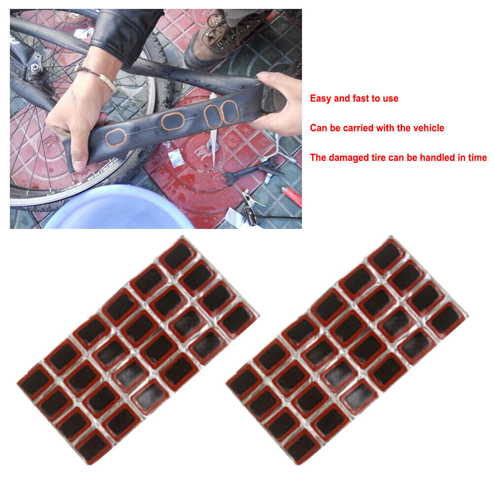 48pcs Round Bicycle Tire Repair Rubber Patches without Glue Self Adhesive