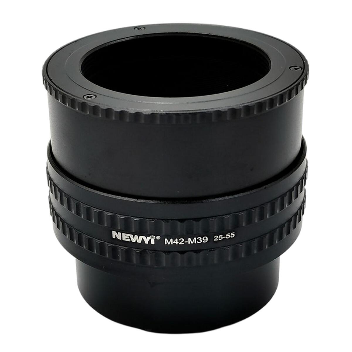 M42-M39 25mm (min) to 55mm (max) Manual Lens Adapter with Helicoid Tube