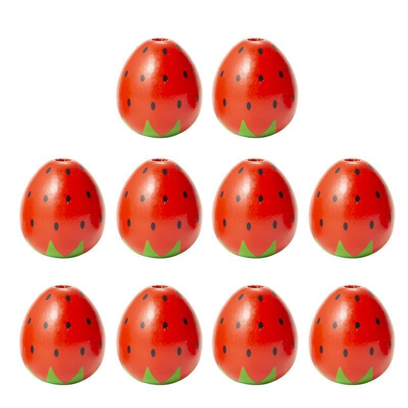 Strawberry Wood Beads Crafts Garland Autumn Tassel Ornament Seasonal Decorations