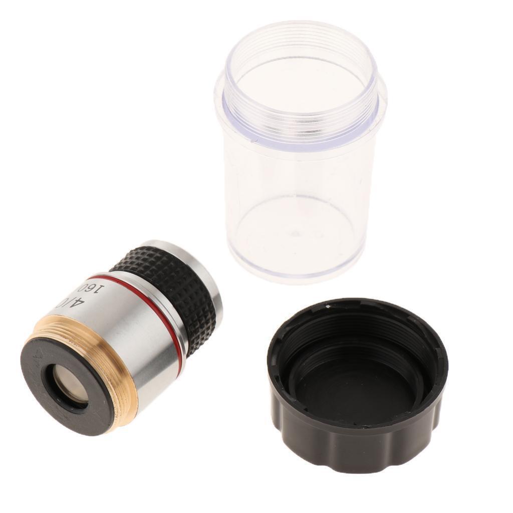 160 / 0.17 4X Achromatic Objective Lens 20.2mm RMS for Biological