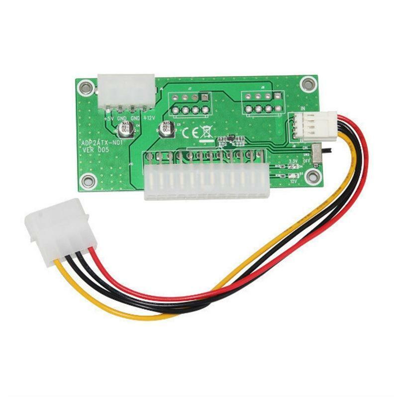 Atx 24Pin to 4Pin Molex Power Adapter Dual Power Supply Board Synchronous Start