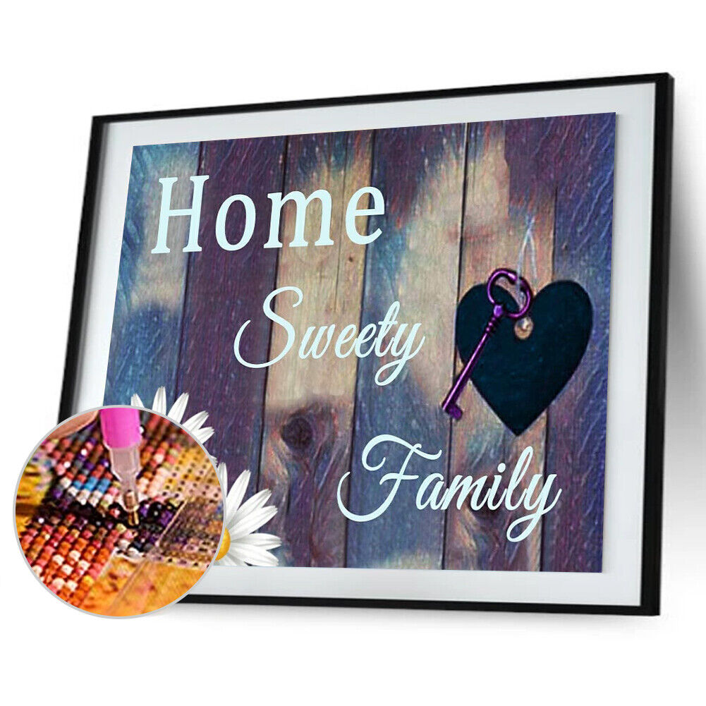 5D DIY English Home Full Round Drill Diamond Painting Kit Artwork Picture