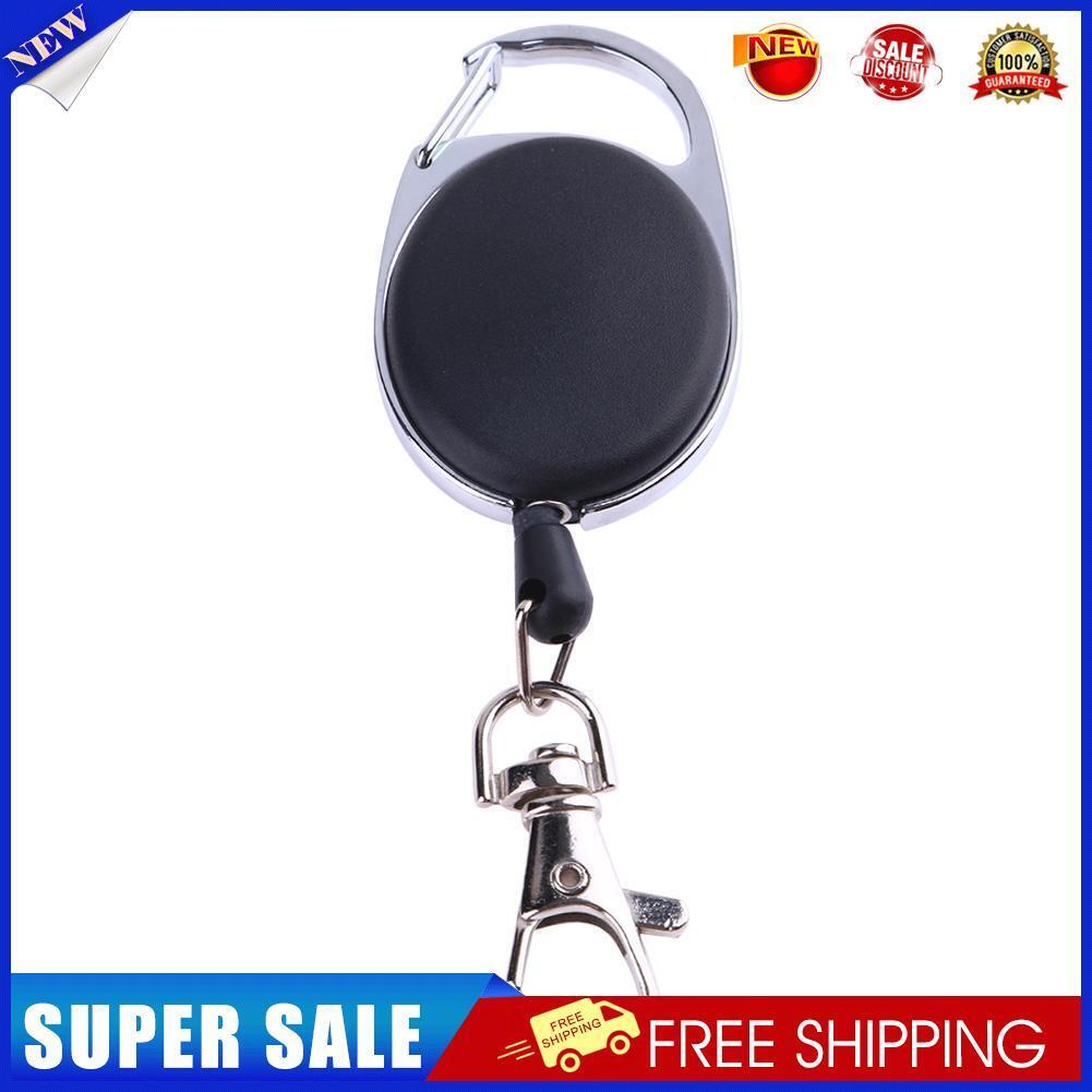 Nylon Rope Recoil Ring Outdoor Survival EDC Retractable Key Chain with Clip
