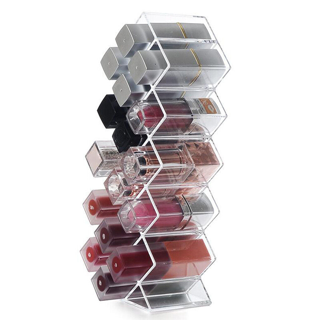 16 Slot Clear Acrylic  Stand Makeup Cosmetic Organizer