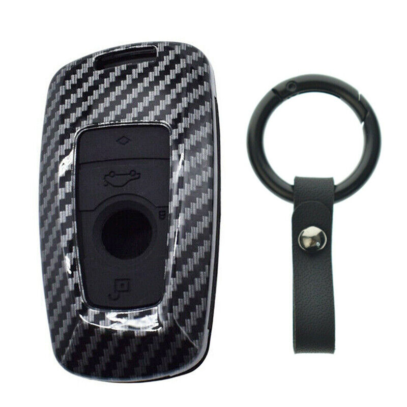 Carbon Fiber Remote Key Cover Skin Protector Fit For BMW 1 2 3 4 5 6 7 Series