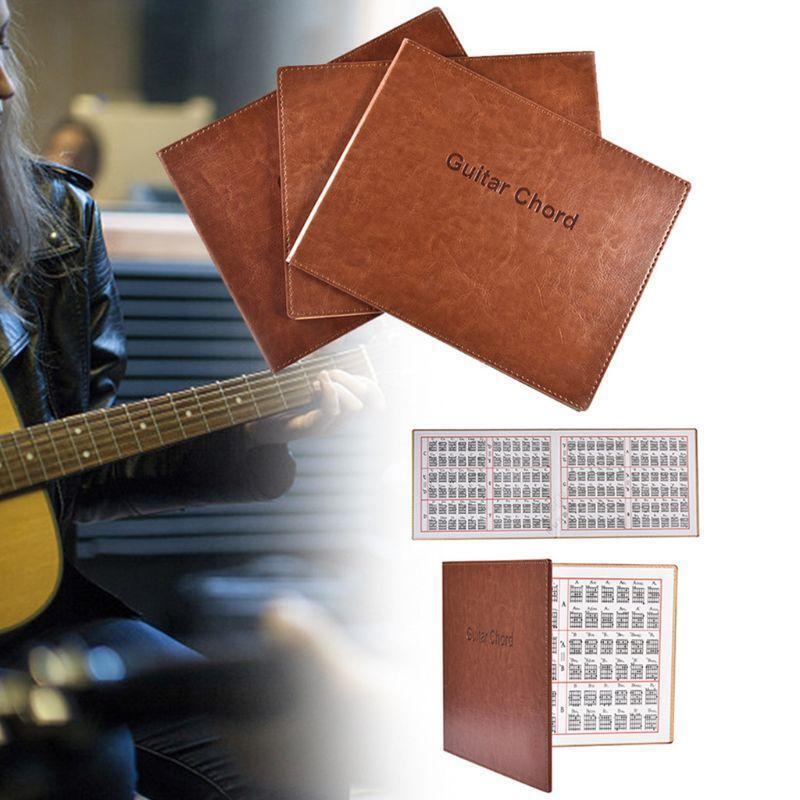Leather 6 string Paperback Guitar Chords Book Tablature Guitar Exercise Sheet