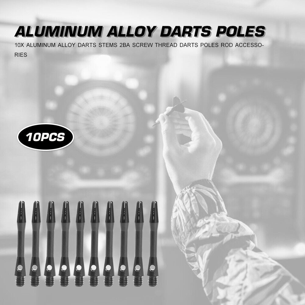 10pcs Darts Stems Aluminum Alloy Darts Poles Rods Shafts Harrows (35mm)