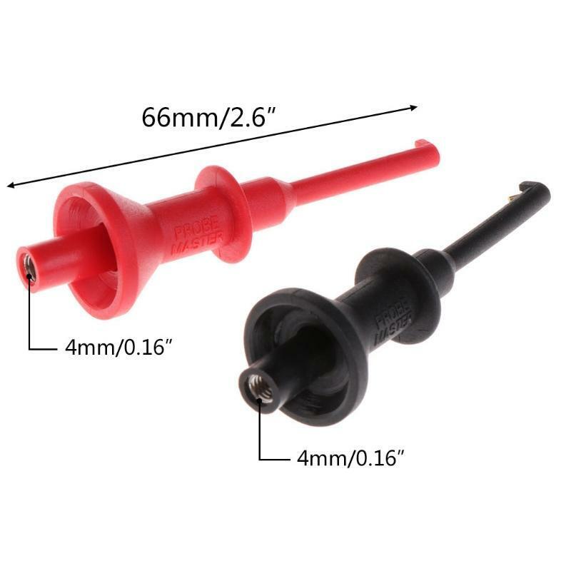 Testing Hook Clip Multimeters Test Lead Extension Probe Aperture 4mm Plug-in