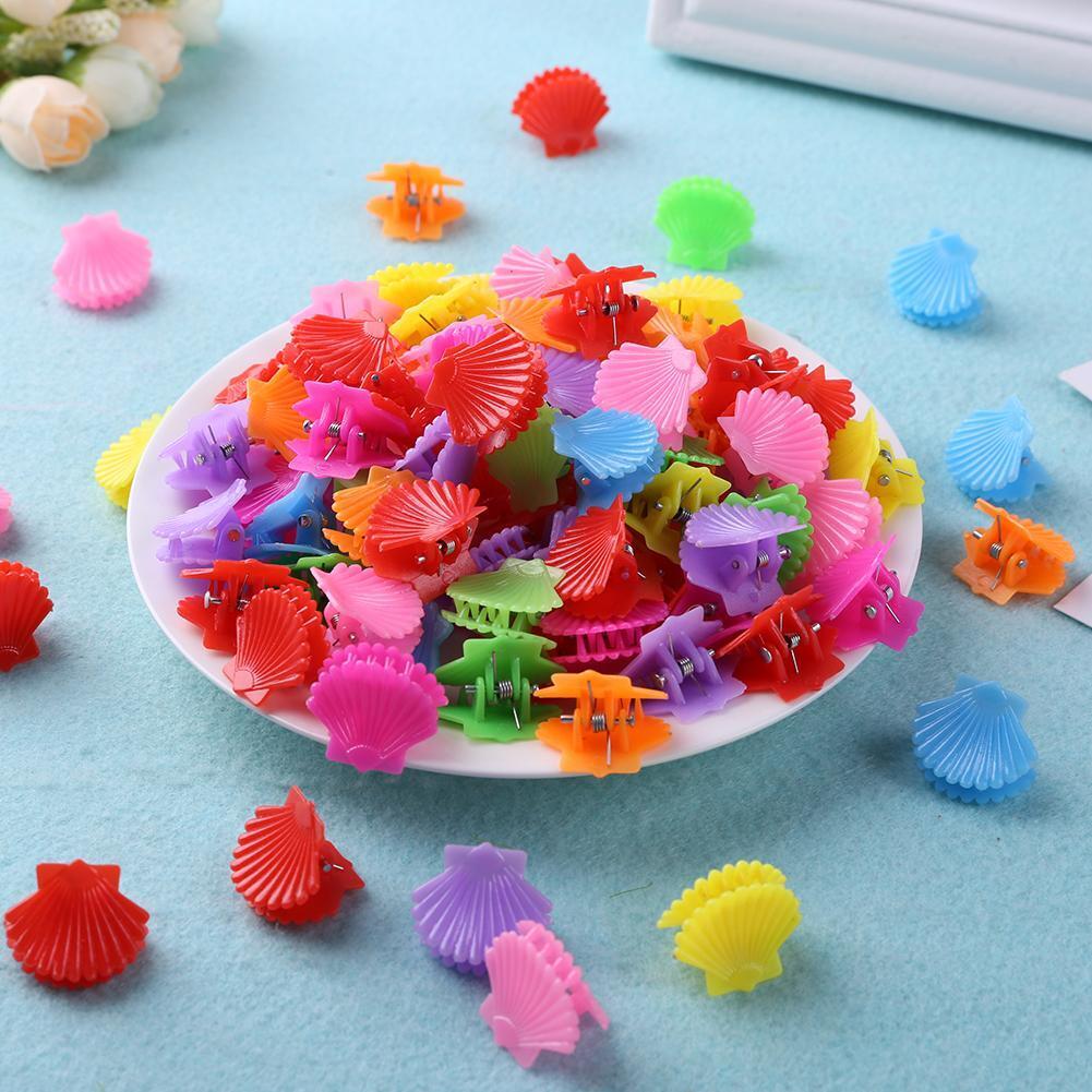 100pcs Multicolor Baby Hair Clip Cartoon Mini Hair Claw Lovely Hairpins (1)