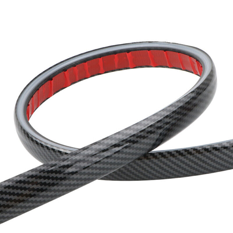 CarbonFiber Style LED Car Tail Brake Light Strip Rear Wing Spoiler Lip Trim