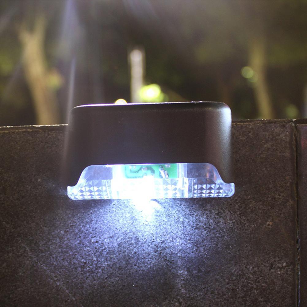 4x LED Solar Deck Lights Outdoor Pathway Yard Stairs Fence Lamps (White)