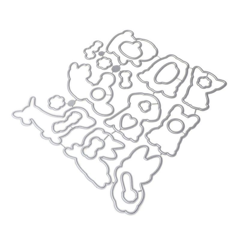 DIY Cutting Dies Stencil + Clear Rubber Stamps for Scrapbooking Embossing Paper