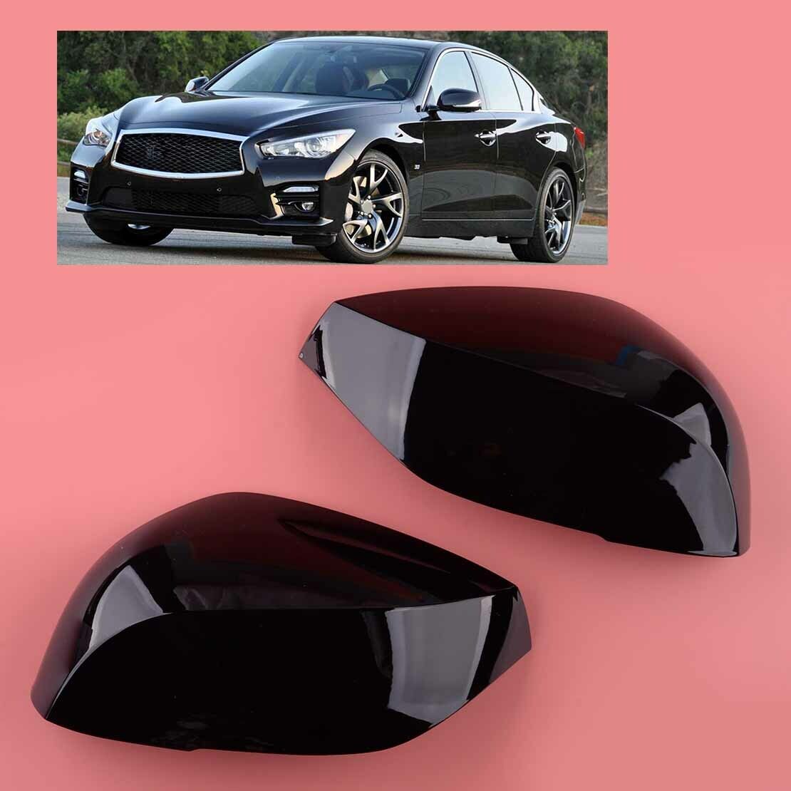 1pair Door Side Rearview Mirror Cover Cap Set Fit For Infiniti QX30 Q50 Q60 Q70