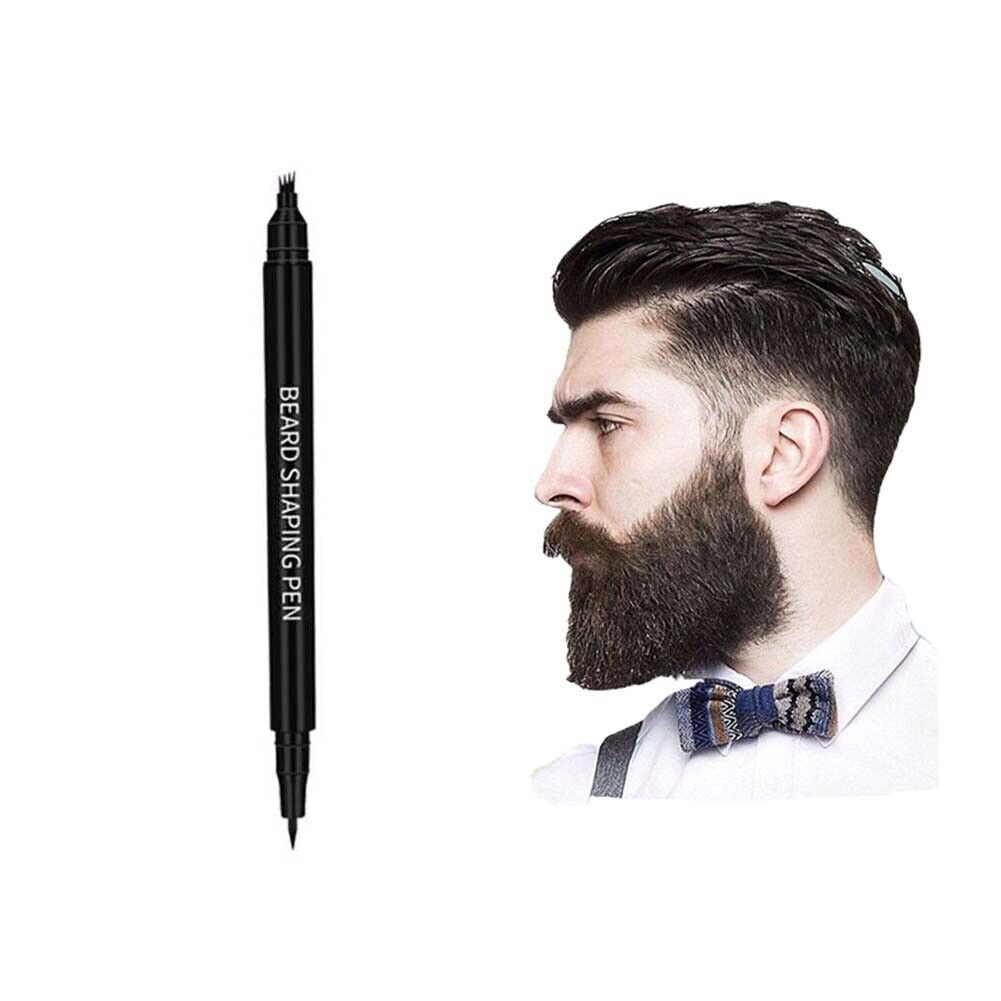 2 in 1 Beard Filling Pen Double Head with Brush Durable Male Styling Tools