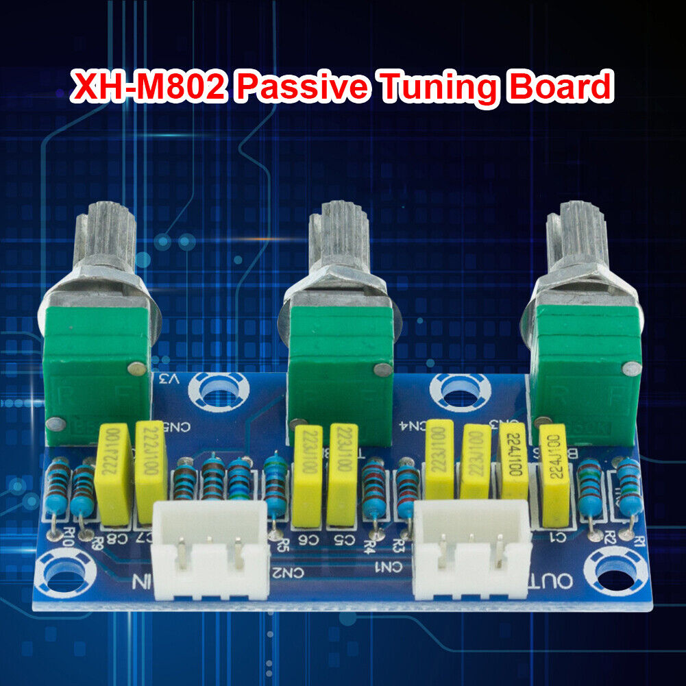 XH-M802 Passive HiFi Preamplifier Board with Treble Bass Volume Control