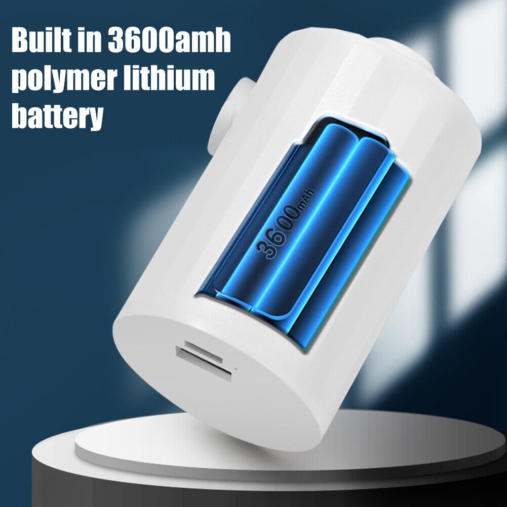 3600mAh Electric Mini Pump Power Bank for Inflatable Beds Mattress (White)