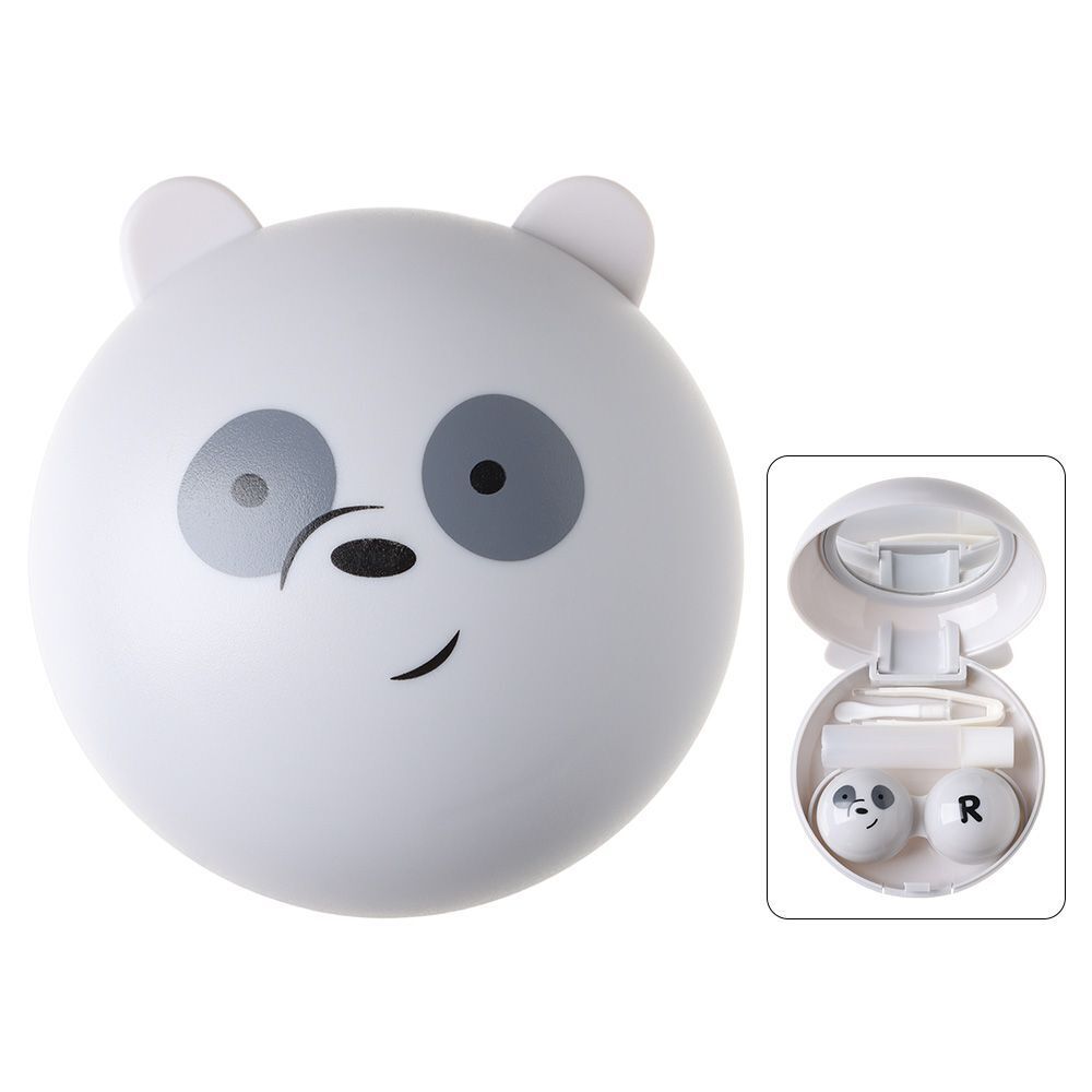 shape Cute DIY Mirror Lens Case Travel Holder Contact Lens Box Soaking Storage