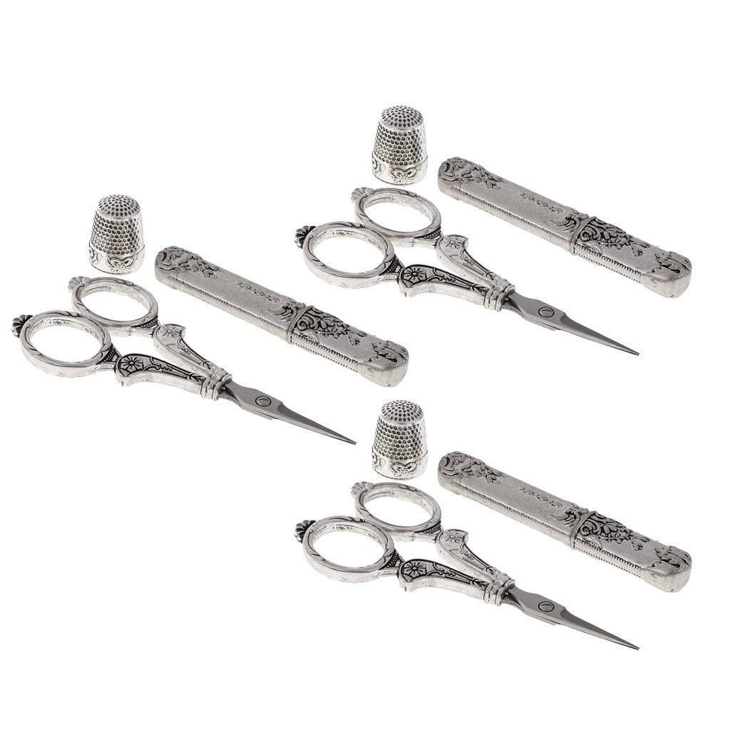 9 Pieces  European Sewing Scissors Needle Finger  Thimble And