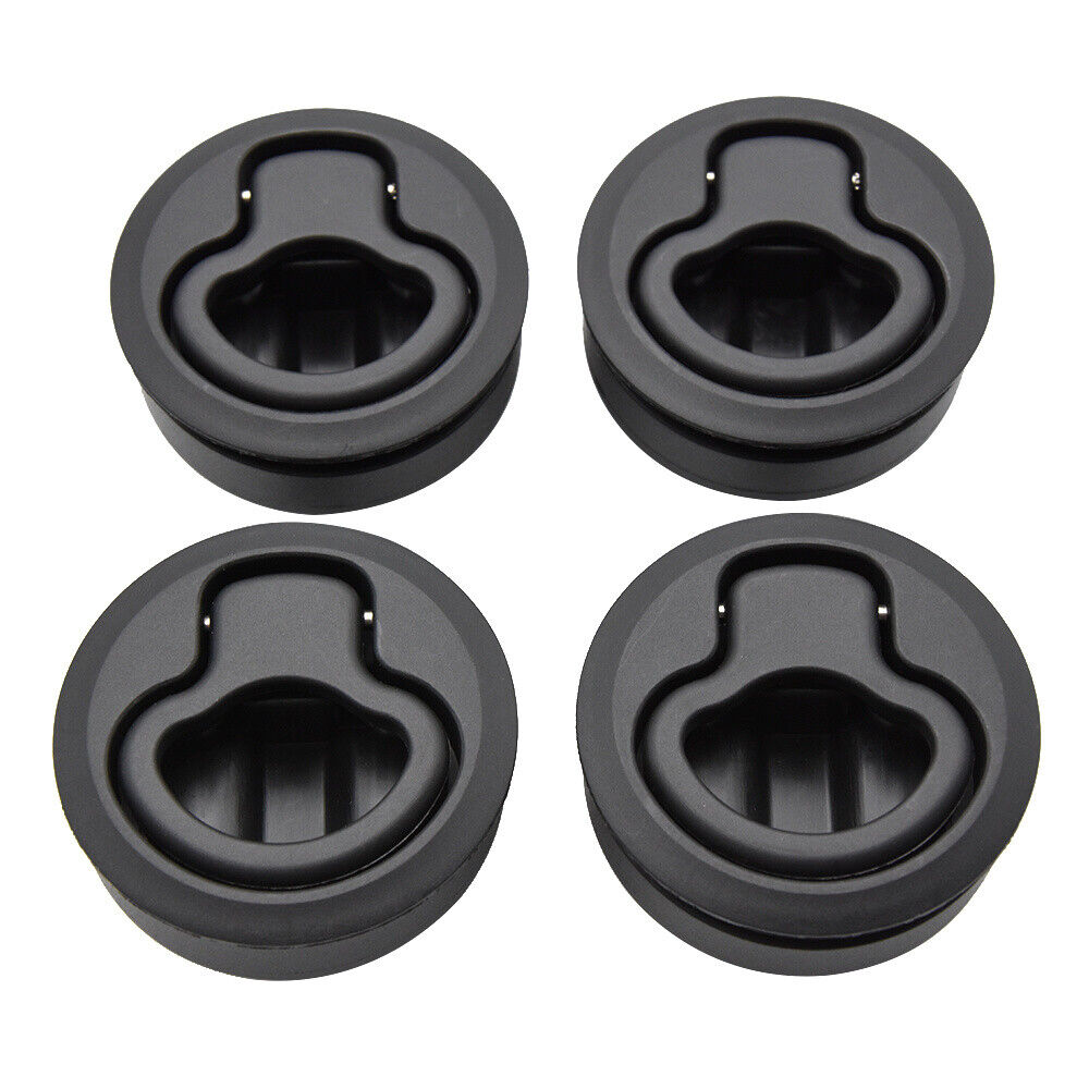 4Pcs Round Non-locking Handle Boat Latch Pull Handle For Boat Deck Hatch Locker
