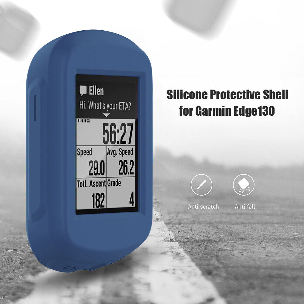 Silicone Case Protective Cover for Garmin Edge 130 130 Plus (Dark Blue)