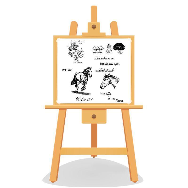 Horse DIY Silicone Clear Stamp Cling Seal Scrapbook Embossing Album Decor Craft