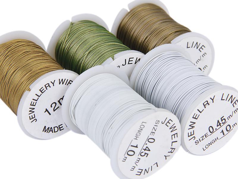 10 Rolls Mixed   Beading Wire Thread String 0.45mm DIY Jewellery