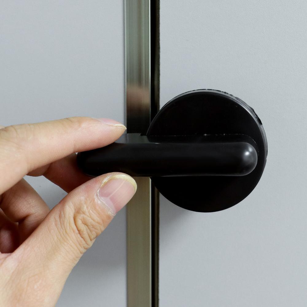 Toilet Nylon Plastic Indicator Buckle Door Lock Black Handle Indicator Lock