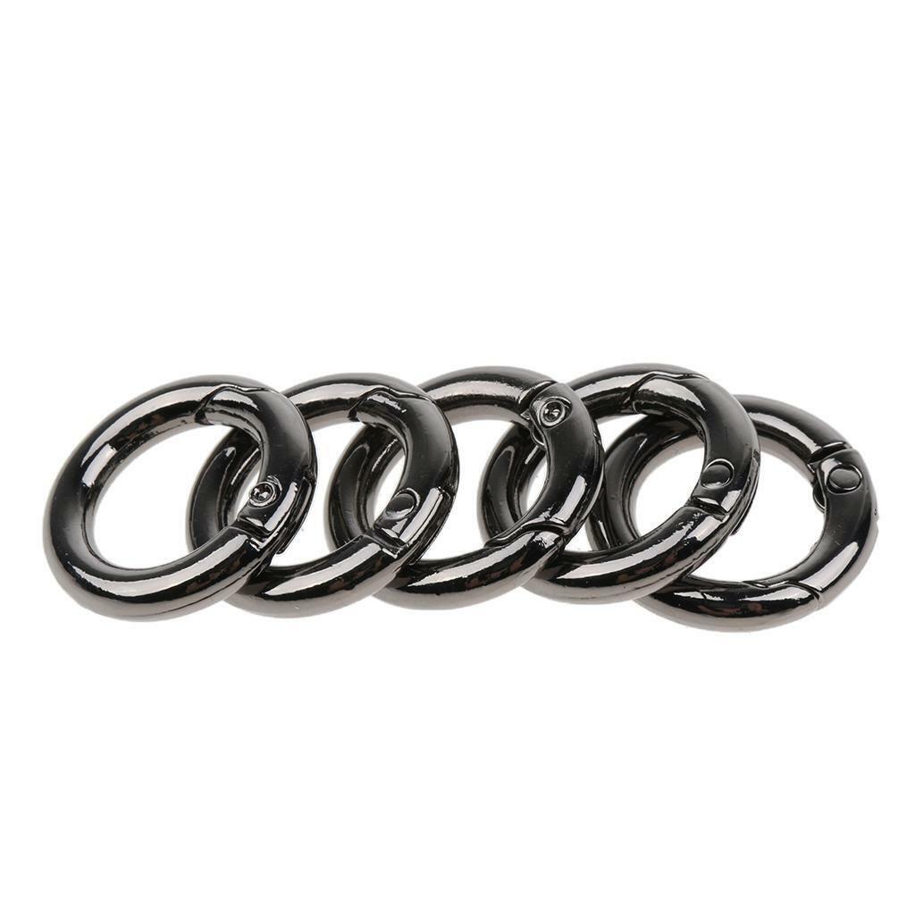 30pcs Mini Round Rings  Buckle Keychain Carabiner Key Rings Outdoor