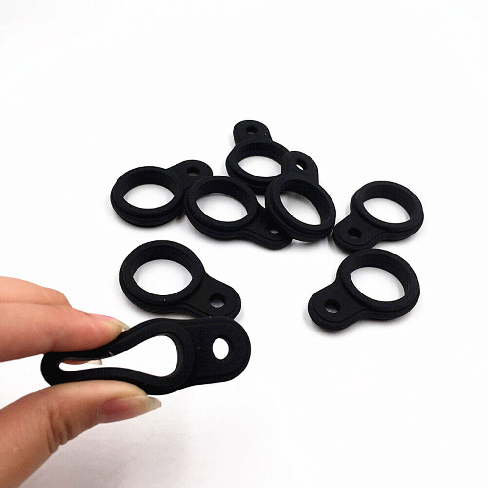 Silicone Kettle Buckle Outdoor Camp Water Bottle Holder Carabiner (Black)